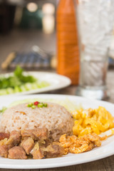 Fried rice with Shrimp paste, Thai style food