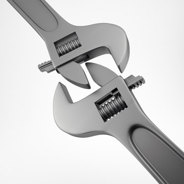 Adjustable metal wrench