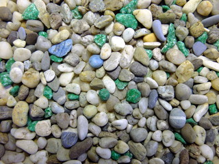 Colored stones.