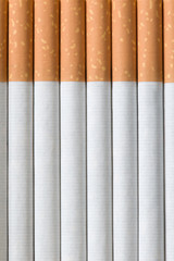 front close view of vertical cigarettes background
