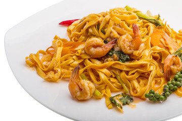 Fried noodles with shrimps