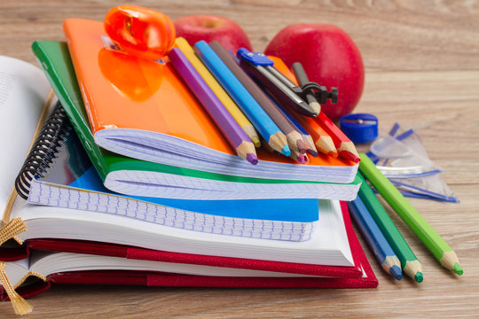books with school supply