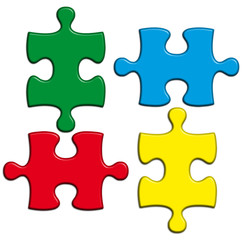 Fototapeta premium pièces couleur de puzzle
