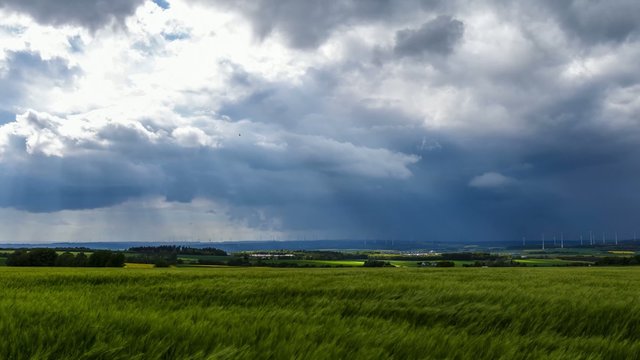 Beginning of a Storm Timelapse 4K Zoom Out
