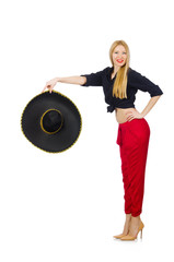 Fototapeta premium Funny mexican with sombrero hat