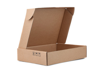 Open Cardboard Box isolated on a White background