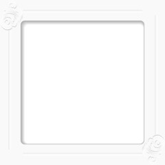 Vector frame.Cut out from paper. Volume design element