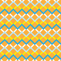 Orange zigzag chevron retro seamless pattern
