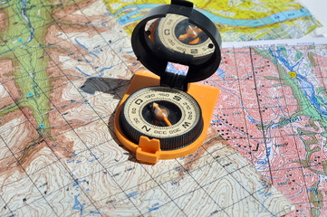 Compass and  maps.
