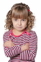 Portrait of emotionally girl