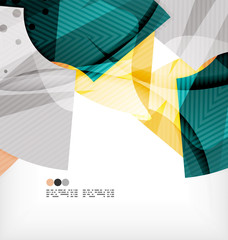 Fototapeta premium Semicircle geometric vector abstract background