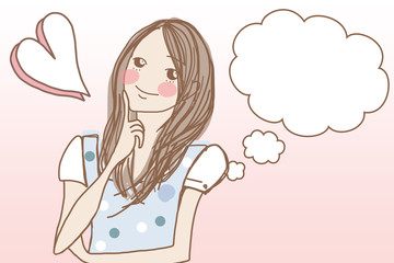 好きな人のことを考える女性