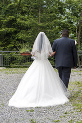 Fototapeta premium Bride with dad