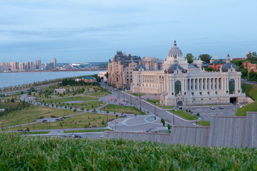 Fototapeta na wymiar View of the Kazan town from the Kremlin