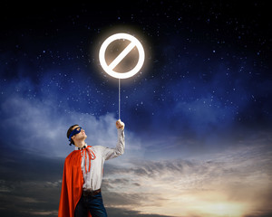 Brave superhero