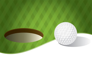 Golf Ball on a Putting Green Background