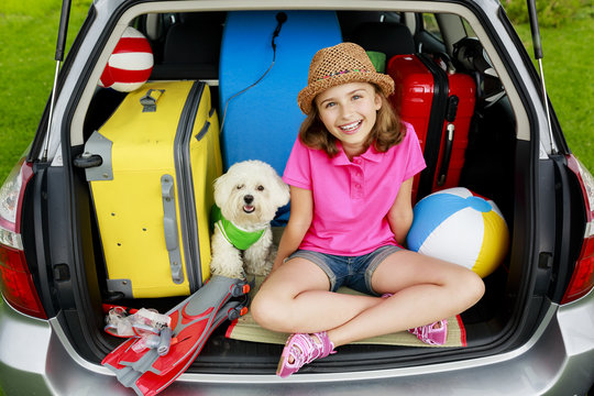 Summer holiday, Travel - family ready for the travel