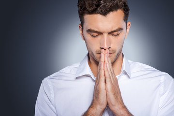 Man praying.