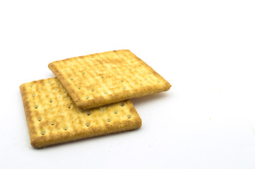 Two Crackers isolate on white background