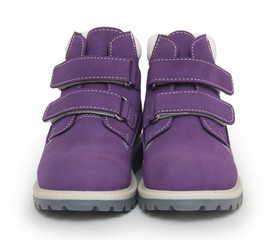Purple children`s boots