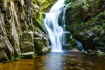 Fototapeta na wymiar The Karkonosze National Park - Kamienczyk waterfall