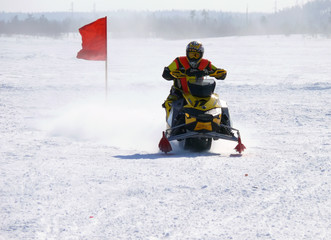 Snow cross-country race.
