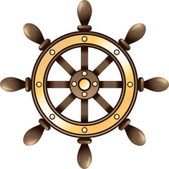 Ship steering wheel