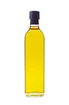 Olive Oil Bottle On White Background