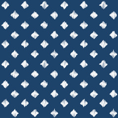 Fototapeta premium Indigo blue hand drawn seamless pattern