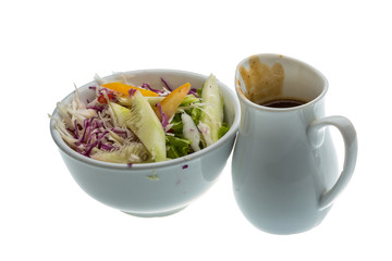Vegetable salad with sauce