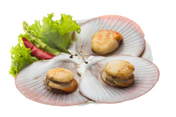 Grilled scallops