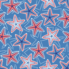 Fototapeta na wymiar Seamless pattern with stars