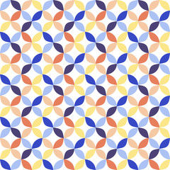 Seamless bright geometric circle pattern.