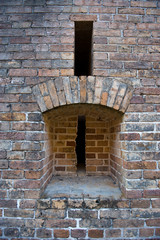 window in brick wall
