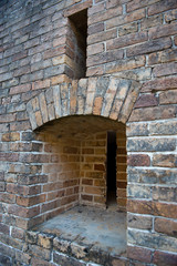 Brick wall with gun slots
