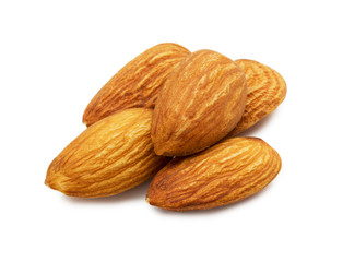 Obraz na płótnie Canvas group of almonds isolated on white background