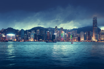 skyline of Hong kong