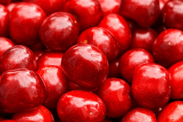 Sweet red cherry background