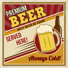 Premium beer retro poster