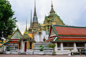 Fototapeta na wymiar Wat Pho or the Temple of Reclining Buddha in Bangkok, Thailand