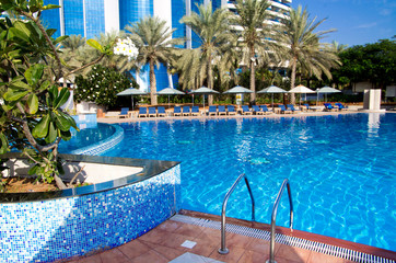 swimming pool in hotel