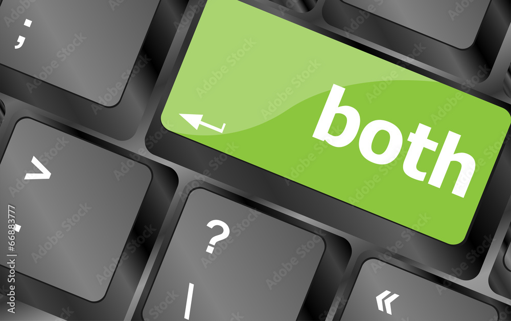 Poster border button on computer pc keyboard key