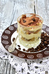 Tiramisu,traditional italian dessert.t