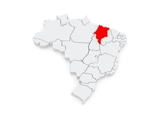 Map of Maranhao. Brazil.