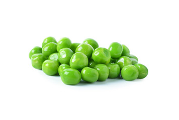 green beans on white background