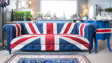 Union jack sofa in living room
