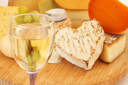French cheese and wine