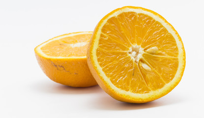 Two orange pieces