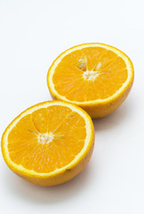 Two orange pieces