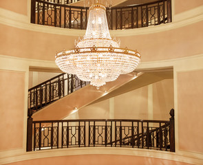 beautiful crystal chandelier in a roombeautiful crystal chandeli
